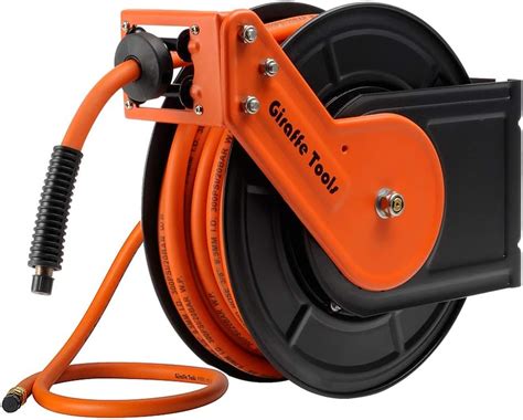 giraffe tools metal hose reel box|ground mounted retractable hose reel.